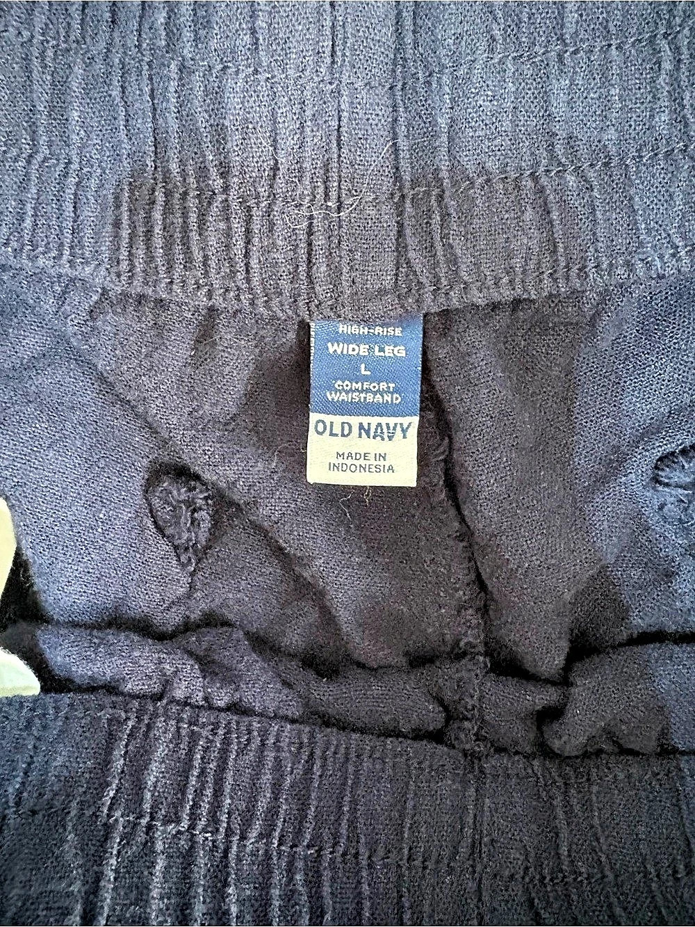 Old Navy High-Rise Wide-Leg Pull-On Pants Blue - Picture 2 of 2